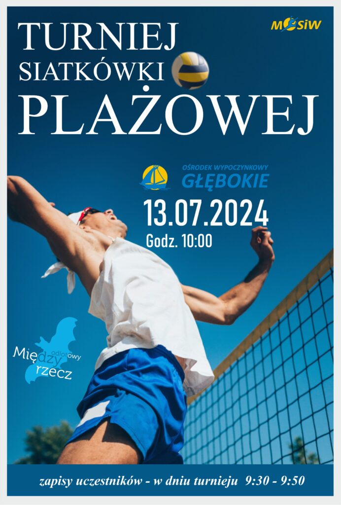 plakat poglądowy - turniej siatkówki plażowej