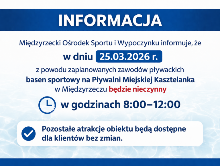 Komunikat – Pływalnia Kasztelanka